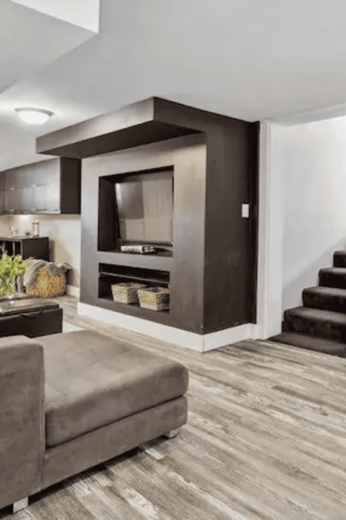 room with slate grey fireplace